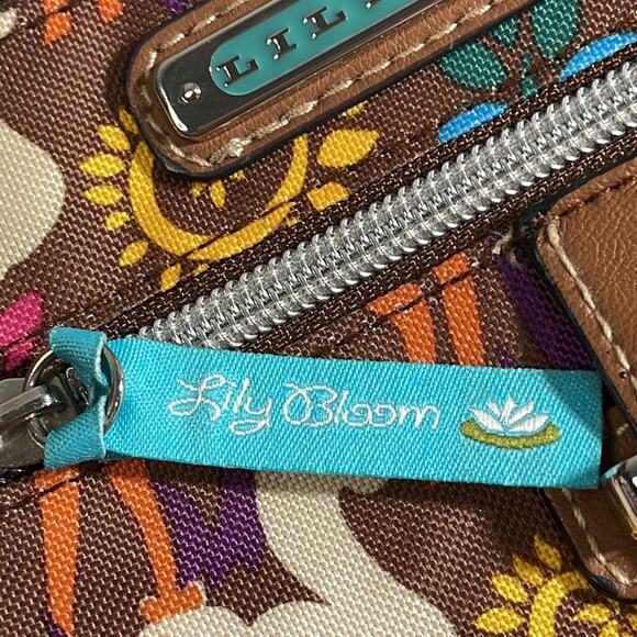 Lily Bloom Brown Crossbody Bag and Woodland Creature and Floral Print - Picture 3 of 13